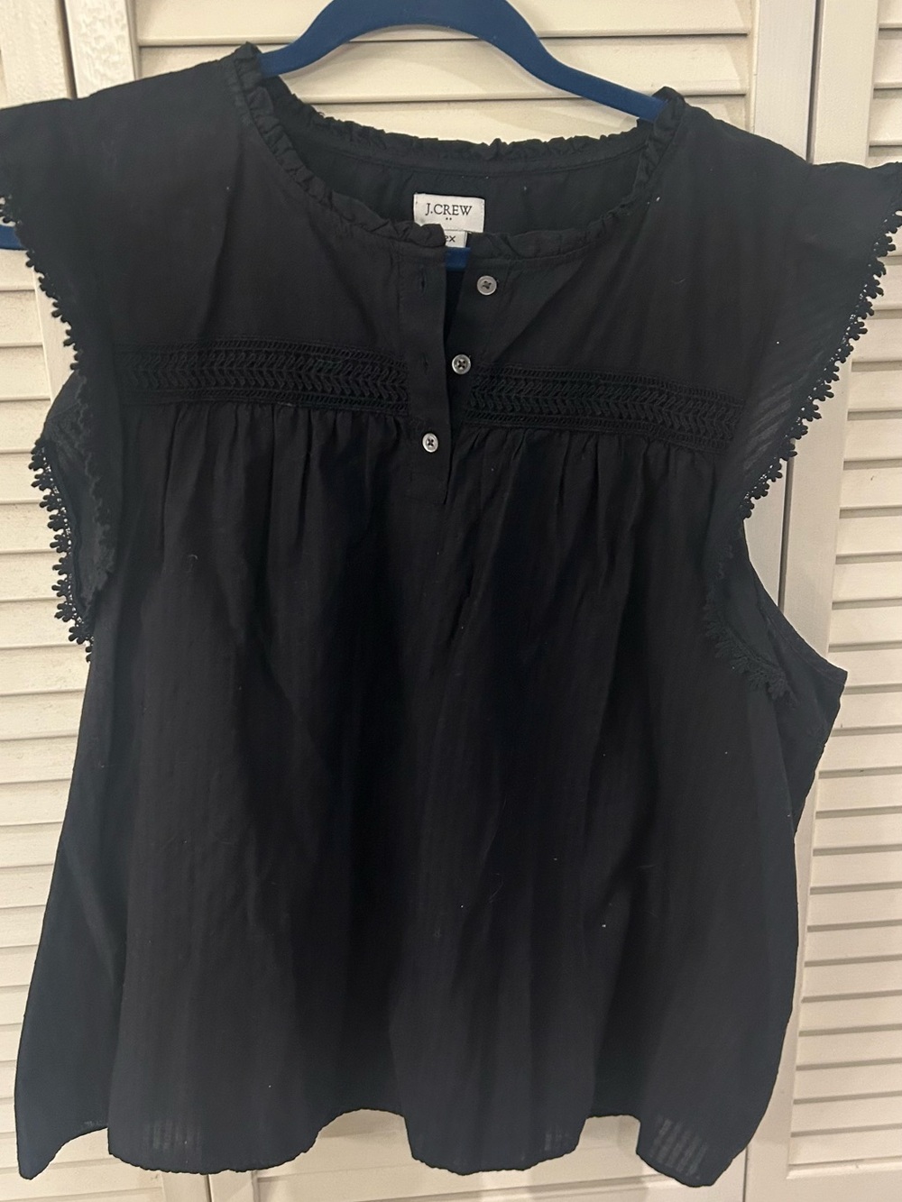 J.Crew Black Cotton Sleeveless Top |